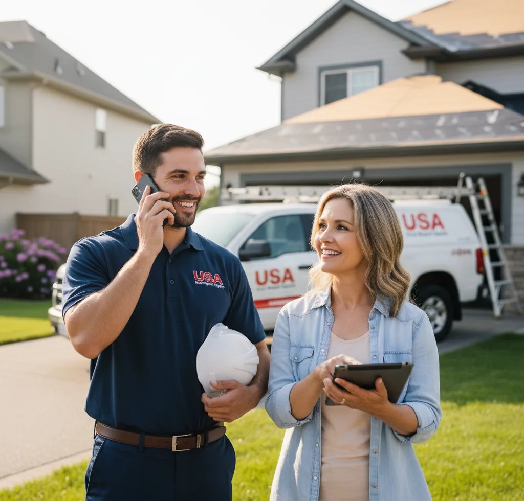 USA Roof Repair Experts customer support in Harwood
